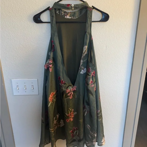 Show Me Your MuMu Green Floral Mini Dress - Picture 3 of 4